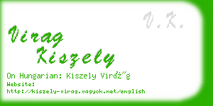 virag kiszely business card